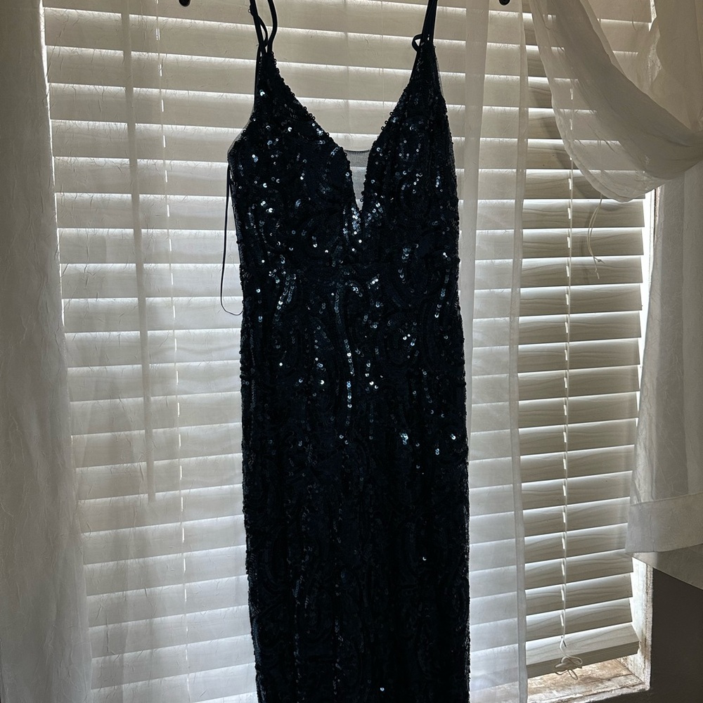 Elegant Black Sequin Dress